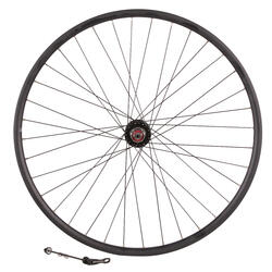 ROUE VTC 28" ARRIERE DOUBLE PAROI RENFORCÉE ,POUR FREIN À DISQUE,ATTACHE QR NOIR