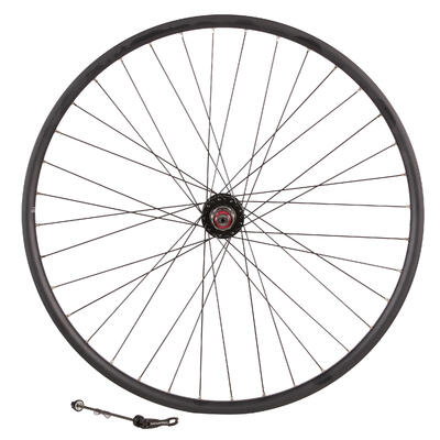 Ruota posteriore bici trekking 28" rinforzata nera