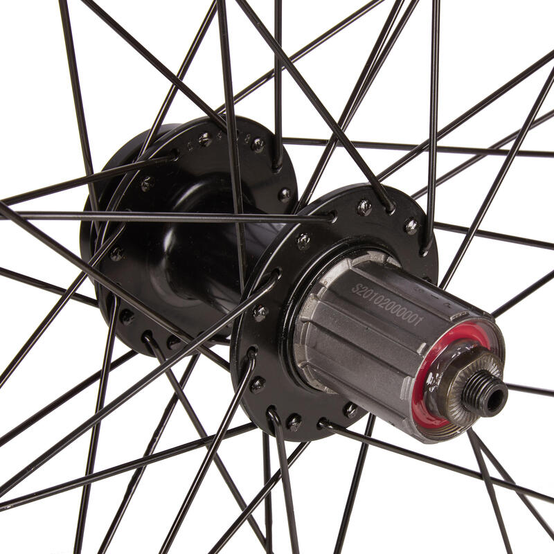 28" Reinforced DoubleWalled Disc Brake QR Hybrid Bike Wheel Black