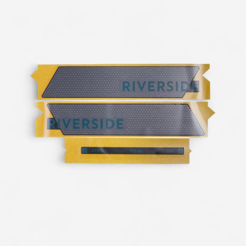 Pegatina de batería Riverside 500E gris verde