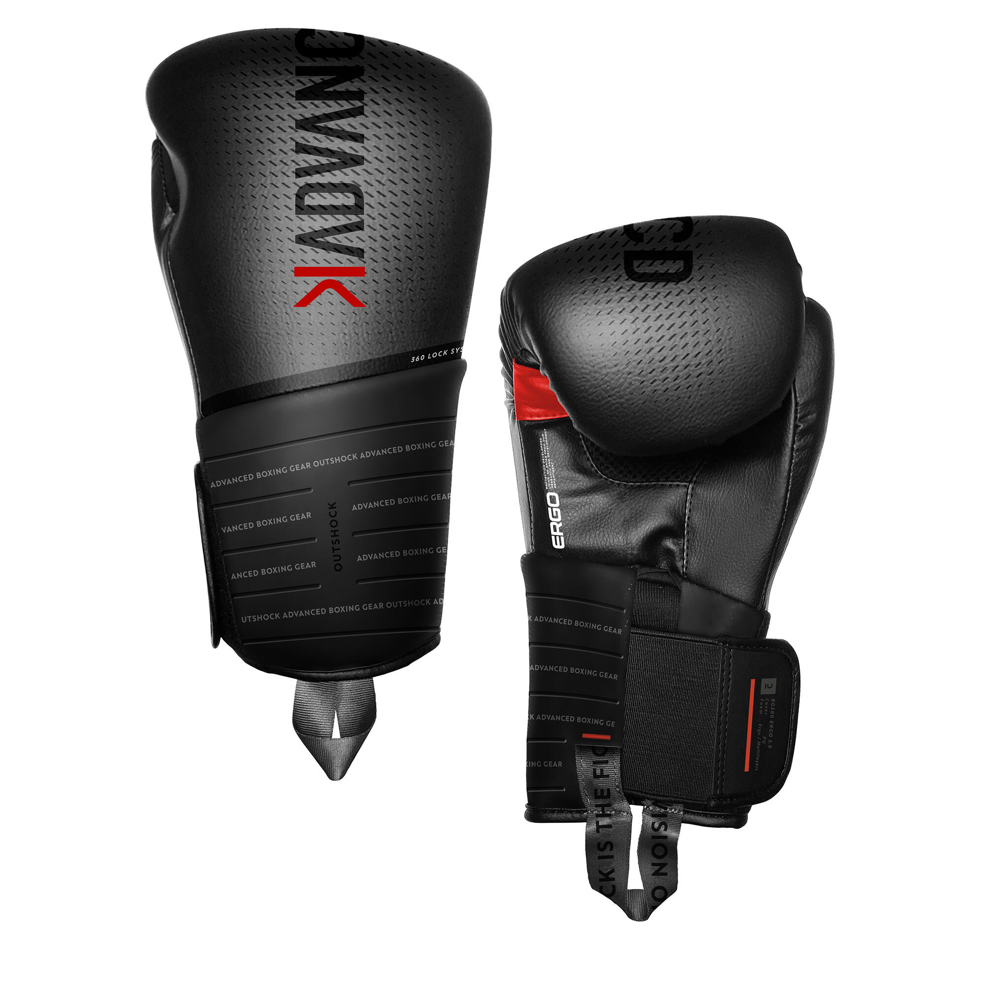 Guantes de boxeo Outshock 500 negro