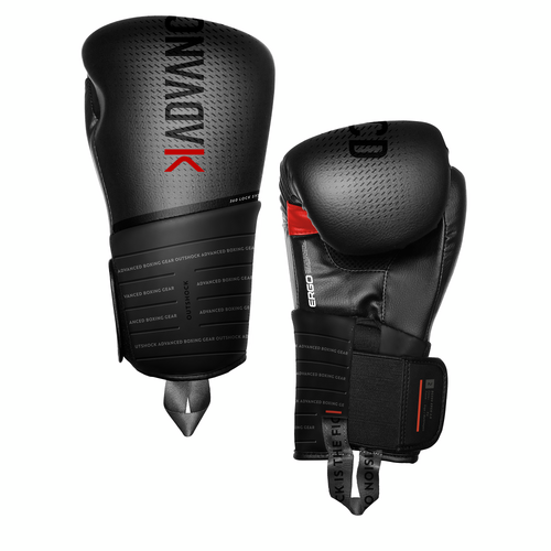 Gants de boxe avec maintien articulaire du poignet, noir