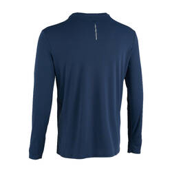 Sun Protect men's breathable long-sleeved running T-shirt - navy blue