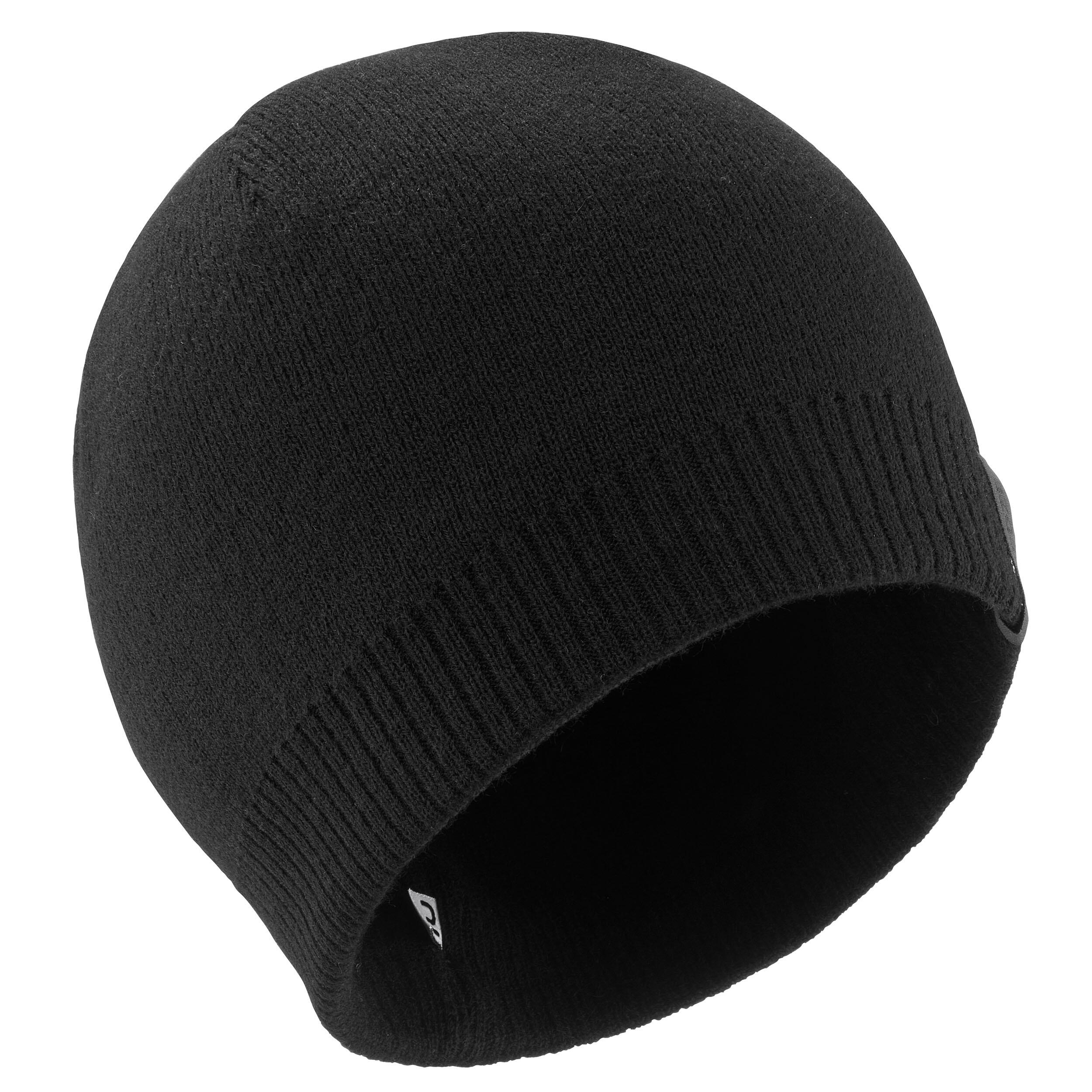 Simple Ski Hat Black Black Wedze Decathlon