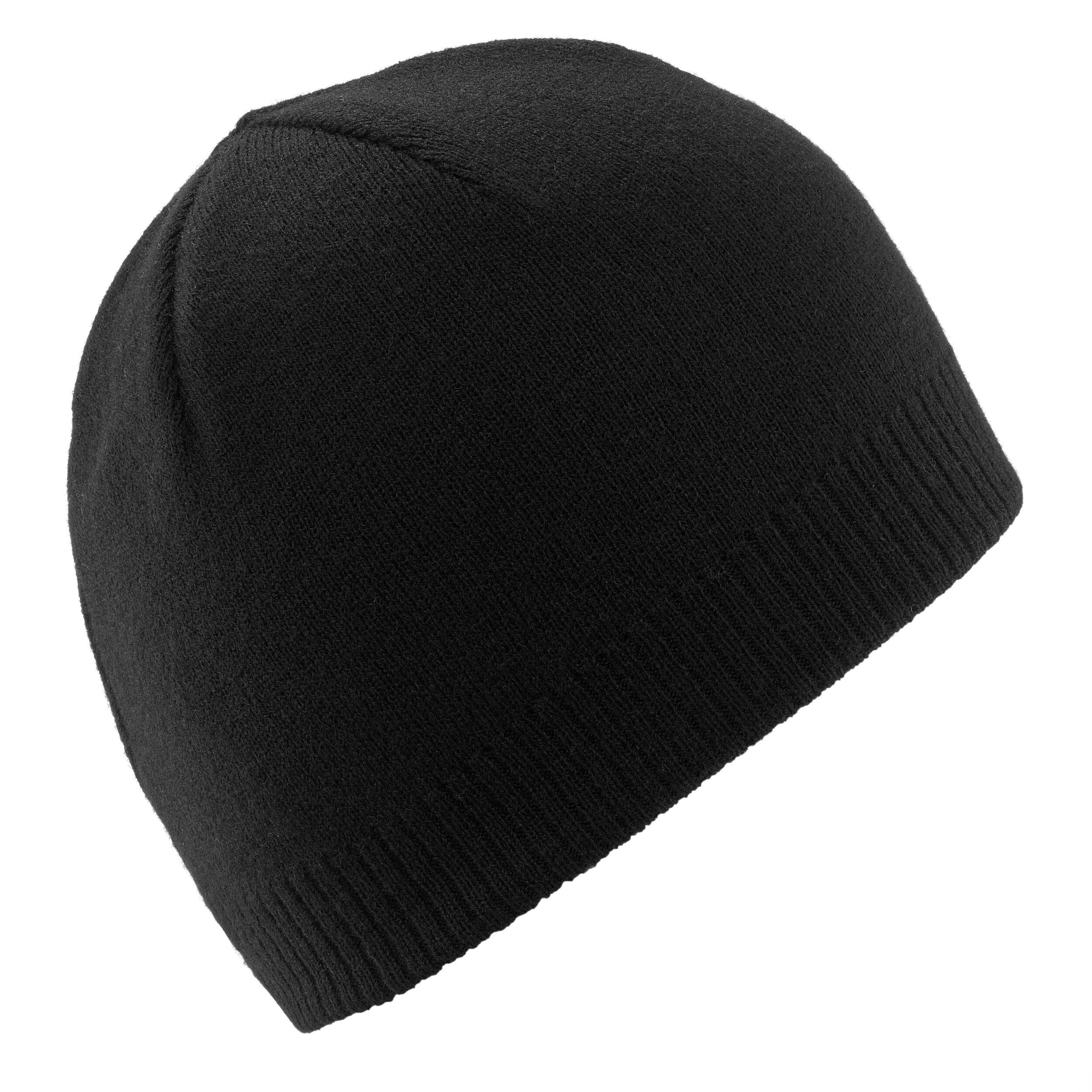 ADULT SKI HAT SIMPLE BLACK