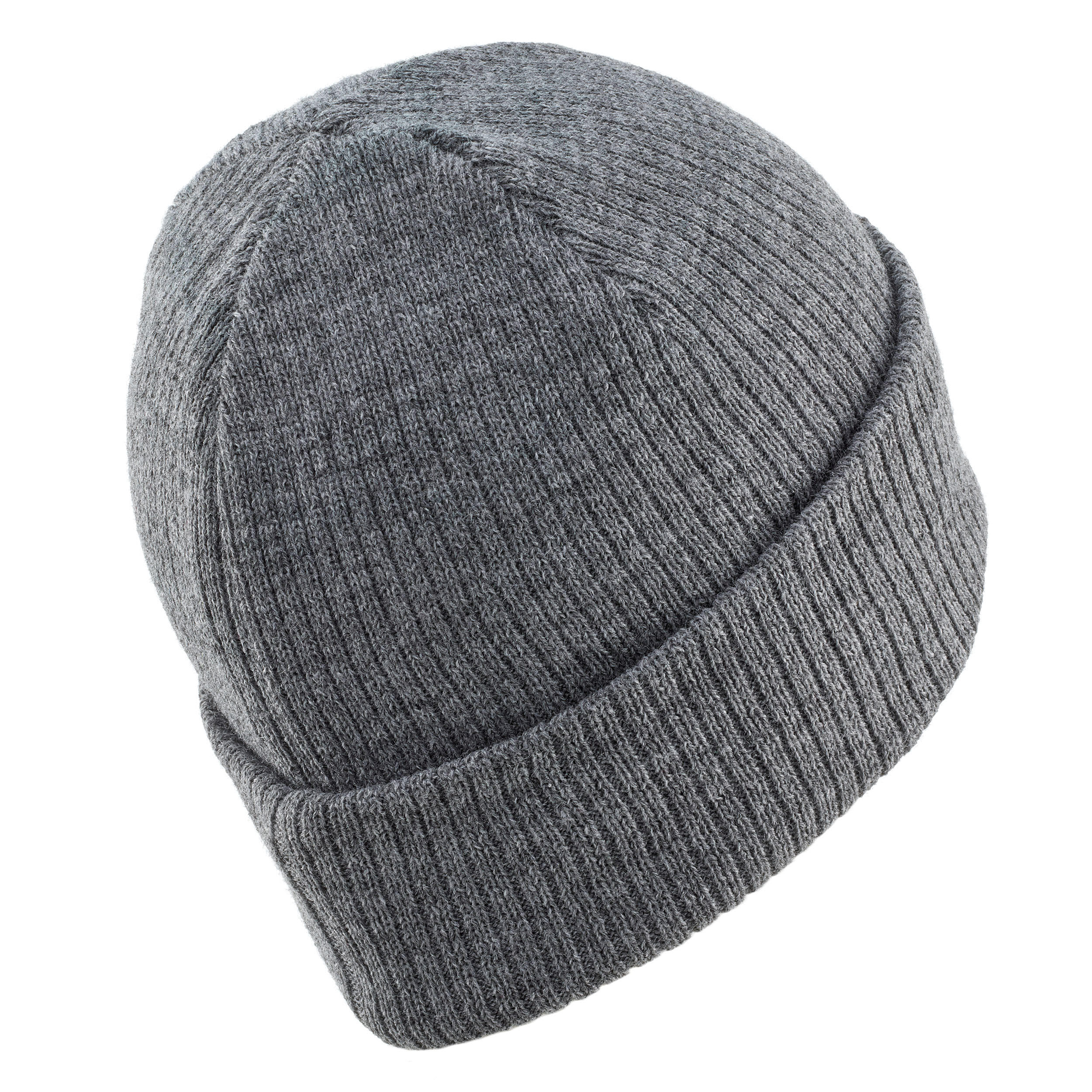 Kids' Skiing Beanie Hat FISHERMAN 500 - Grey