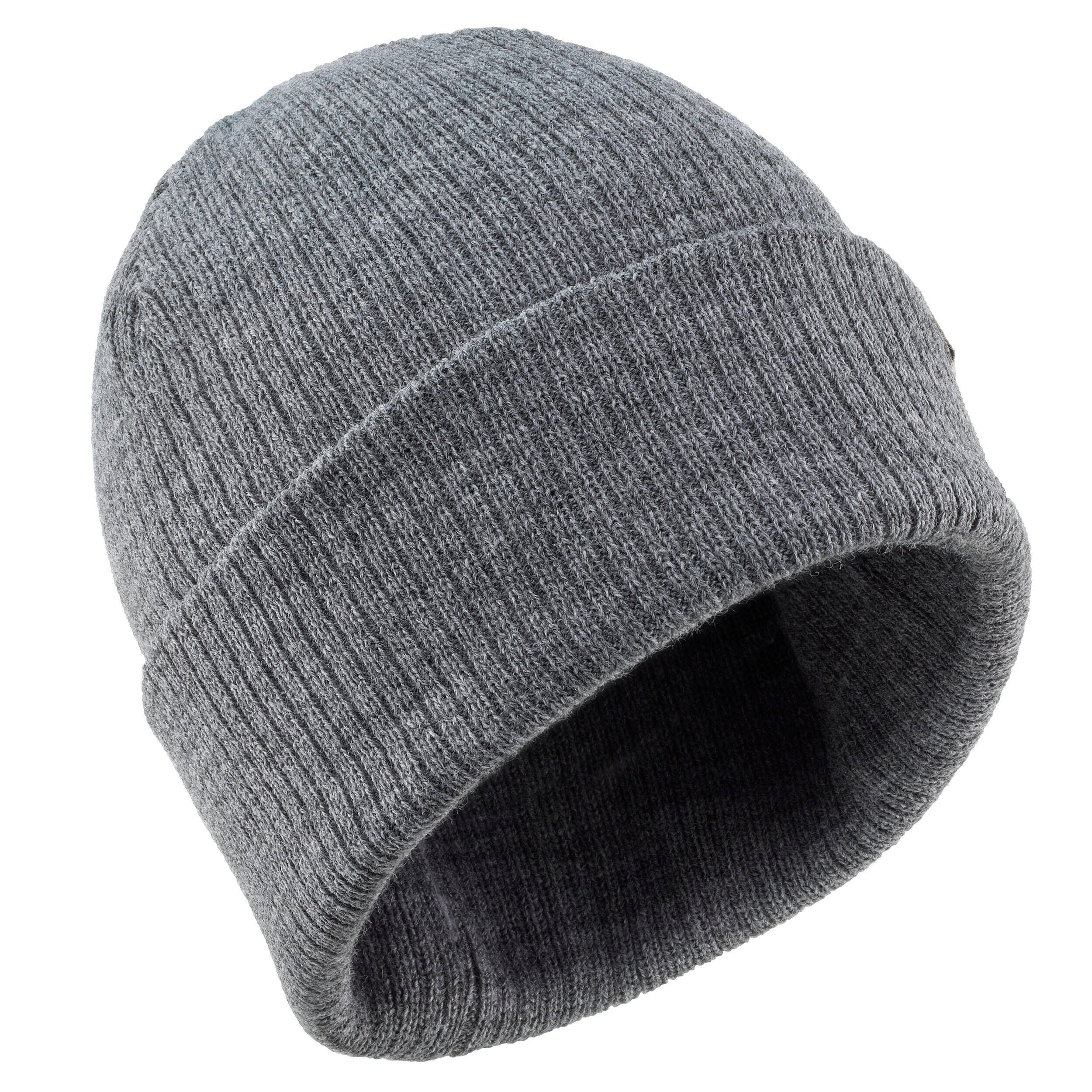 Kids' Skiing Beanie Hat FISHERMAN 500 - Grey
