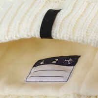 KIDS SKI HAT CABLE KNIT ECRU