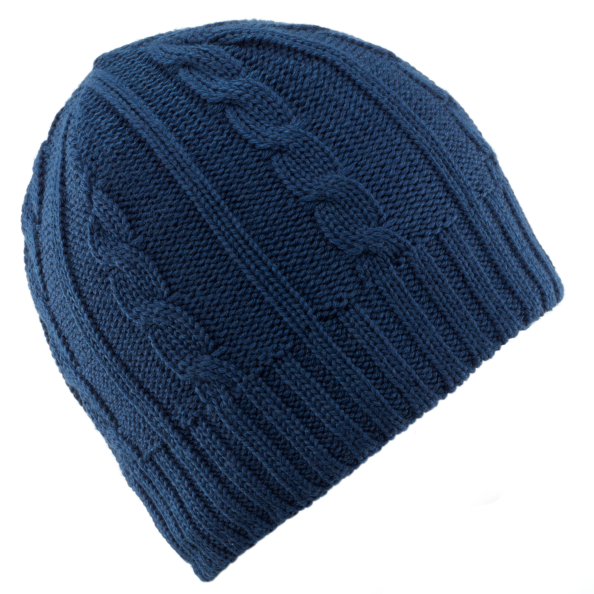 Kids' Cable-Knit Ski Hat Navy - Decathlon
