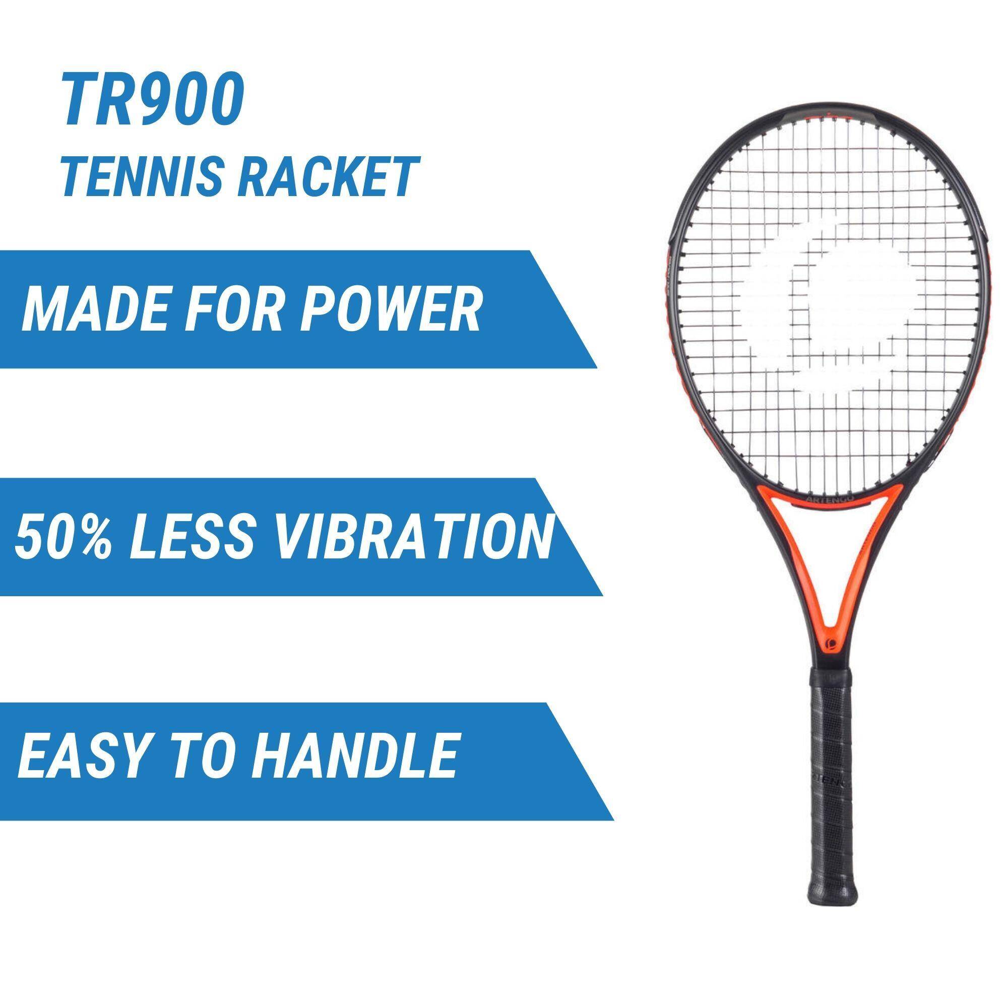 TR900 Adult Tennis Racket - Black/Red -  3