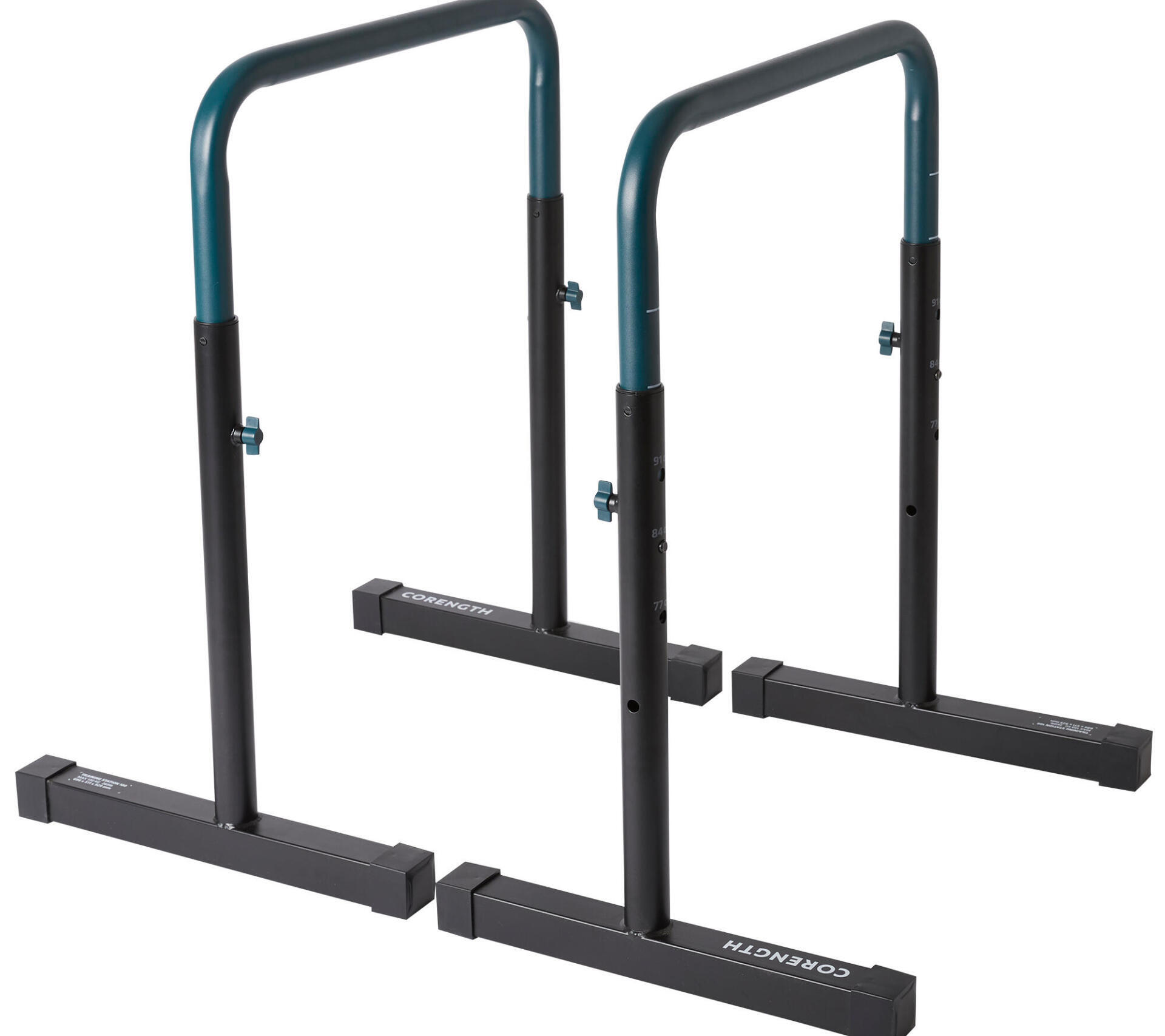 Compact dip / parallel bar station to help you build upper-body strength at home.