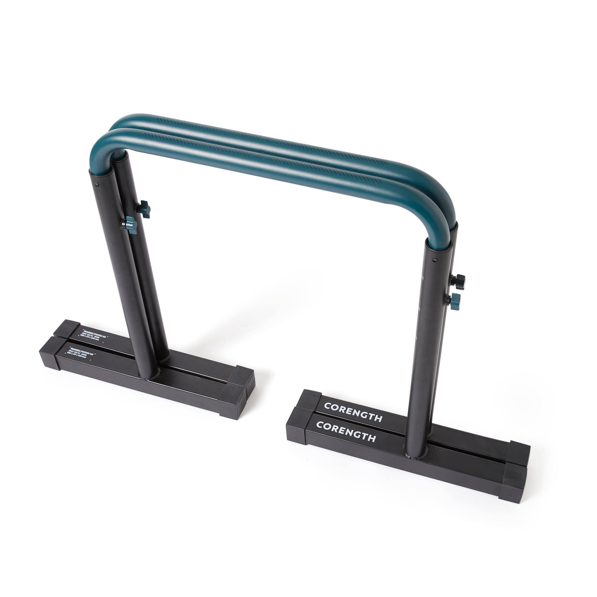 Gym Adjustable Dip Bar Training Station 100 Black Blue -  5