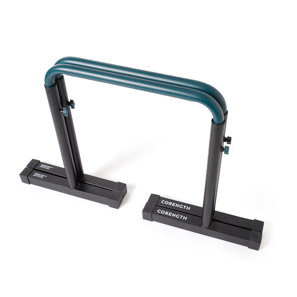 Barres Dips Et Abdominaux HOMCOM - Acier Renforcé - 120 Kg Max - Poignées Ergonomiques - 104x70,5x122 Cm