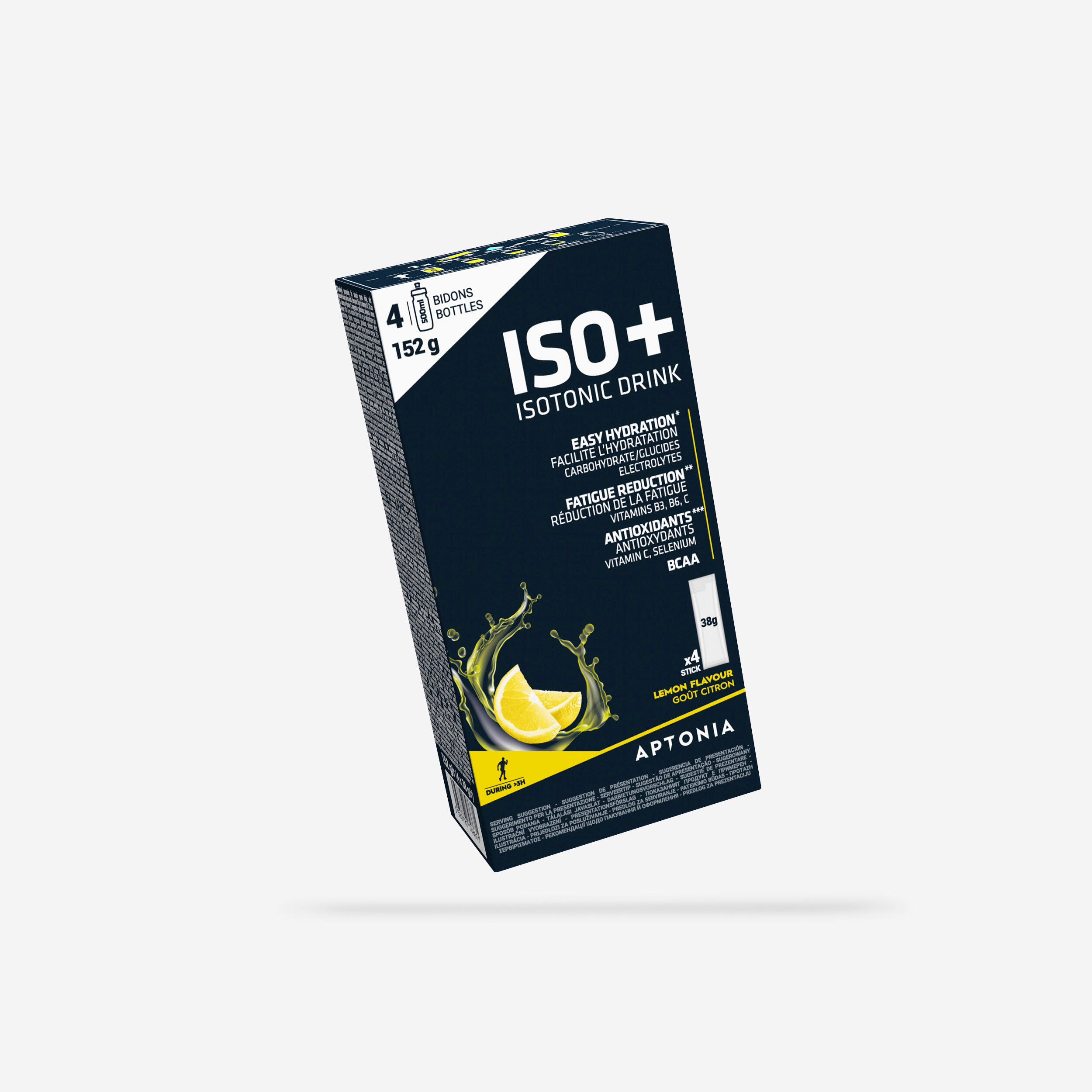 DECATHLON Isotonic Drink Powder ISO+ - Lemon 4⨯38 g
