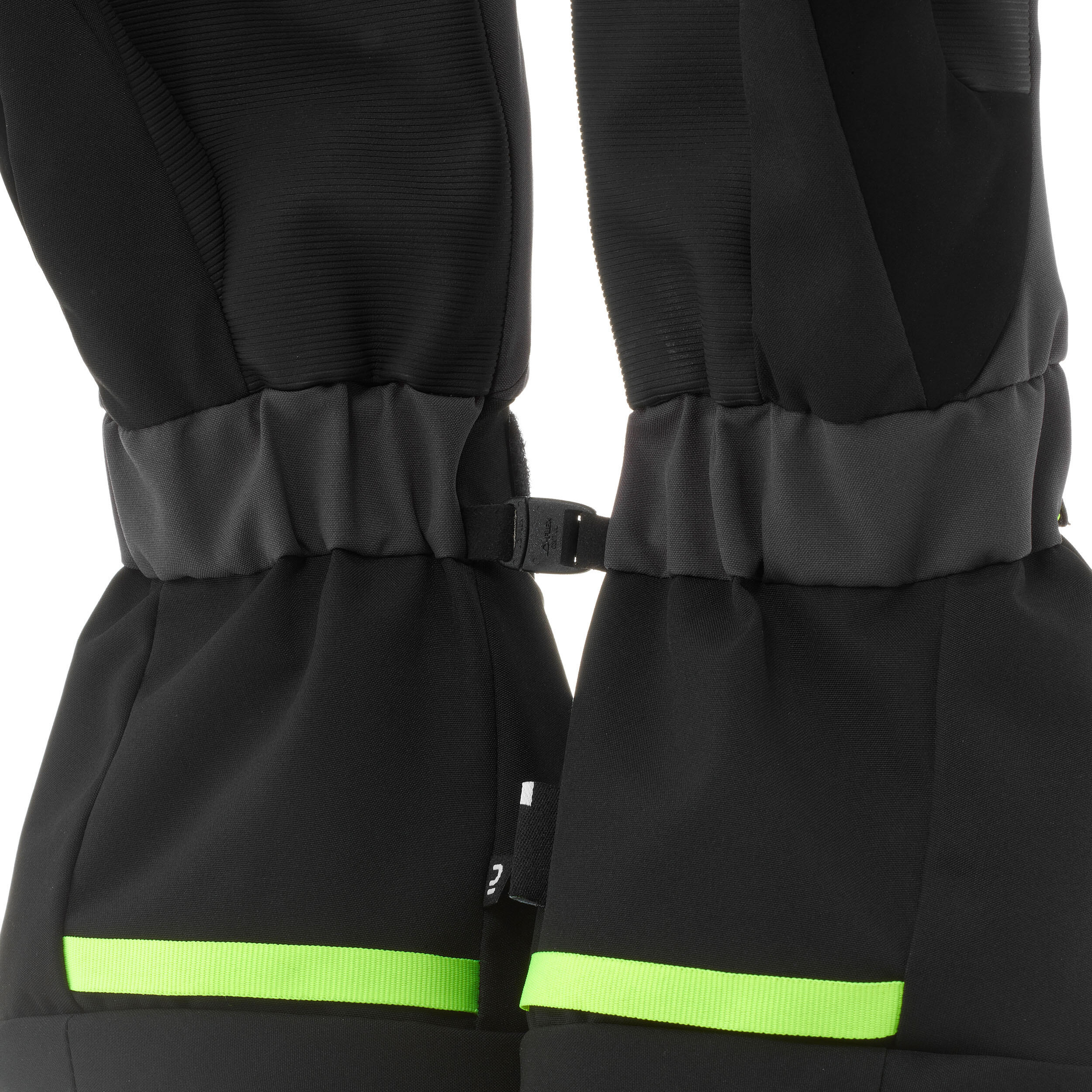 Skifäustlinge - 550 Kinder warm wasserdicht schwarz/neongelb  11/12
