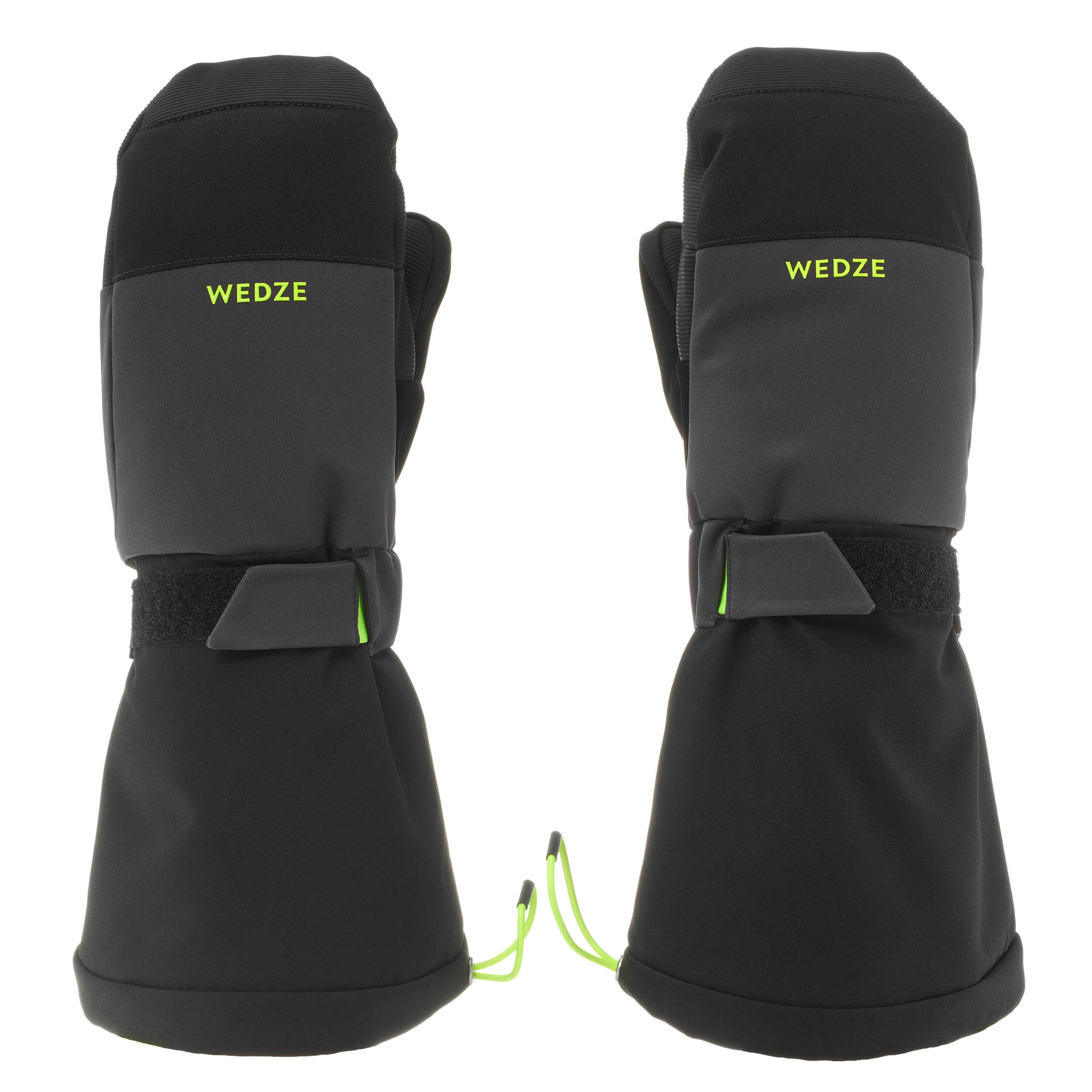 Skifäustlinge - 550 Kinder warm wasserdicht schwarz/neongelb  10/12