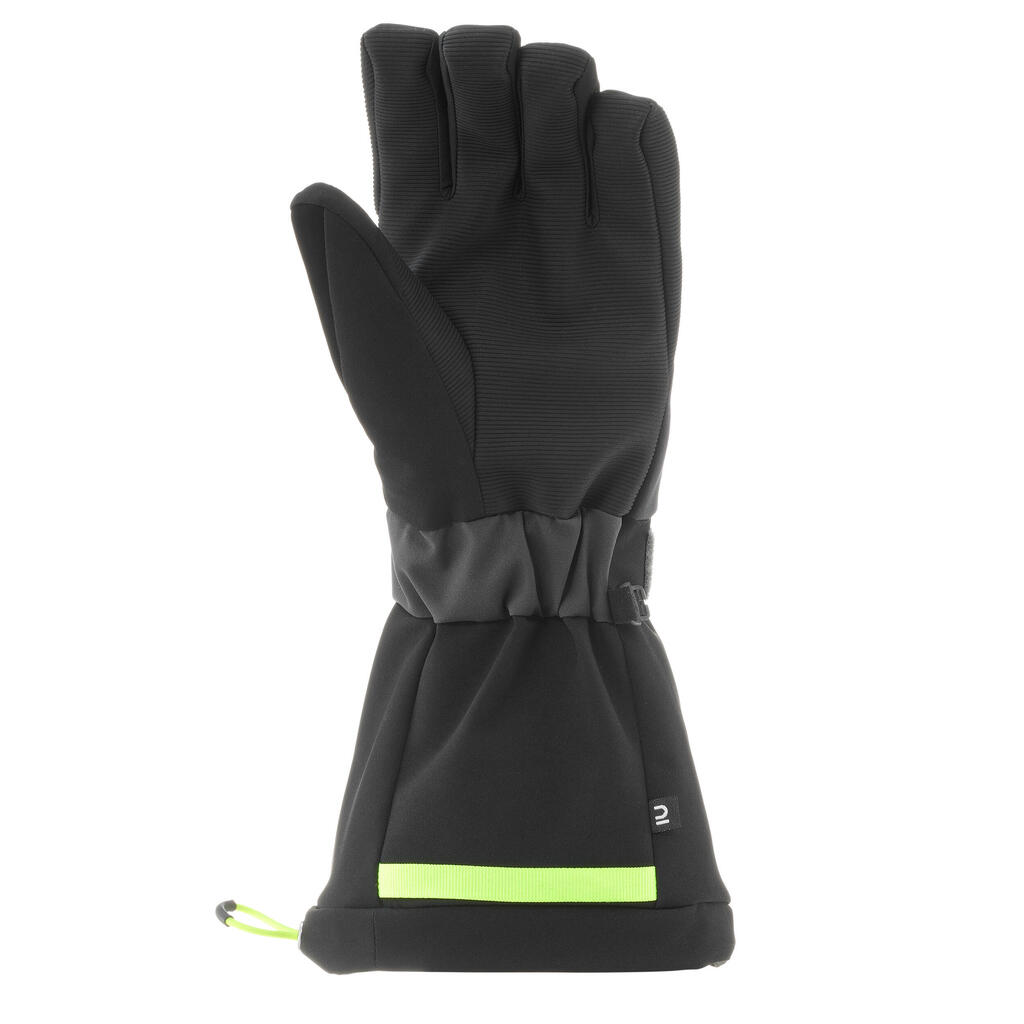 Guantes de Nieve y Esquí Niños Wedze GL 550 Negro Gris