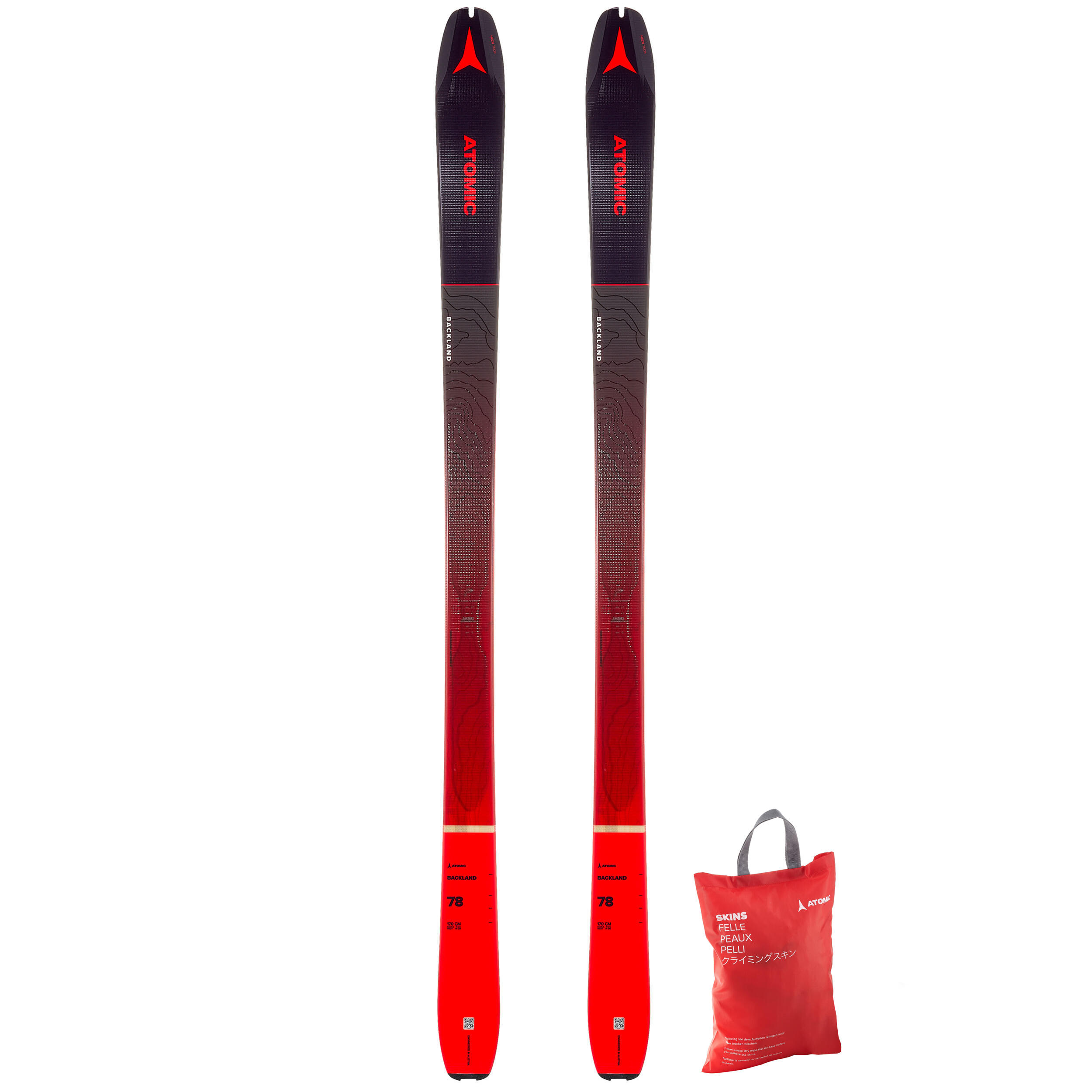 CROSS-COUNTRY SKIS ATOMIC BACKLAND 78  +SKINS 1/9