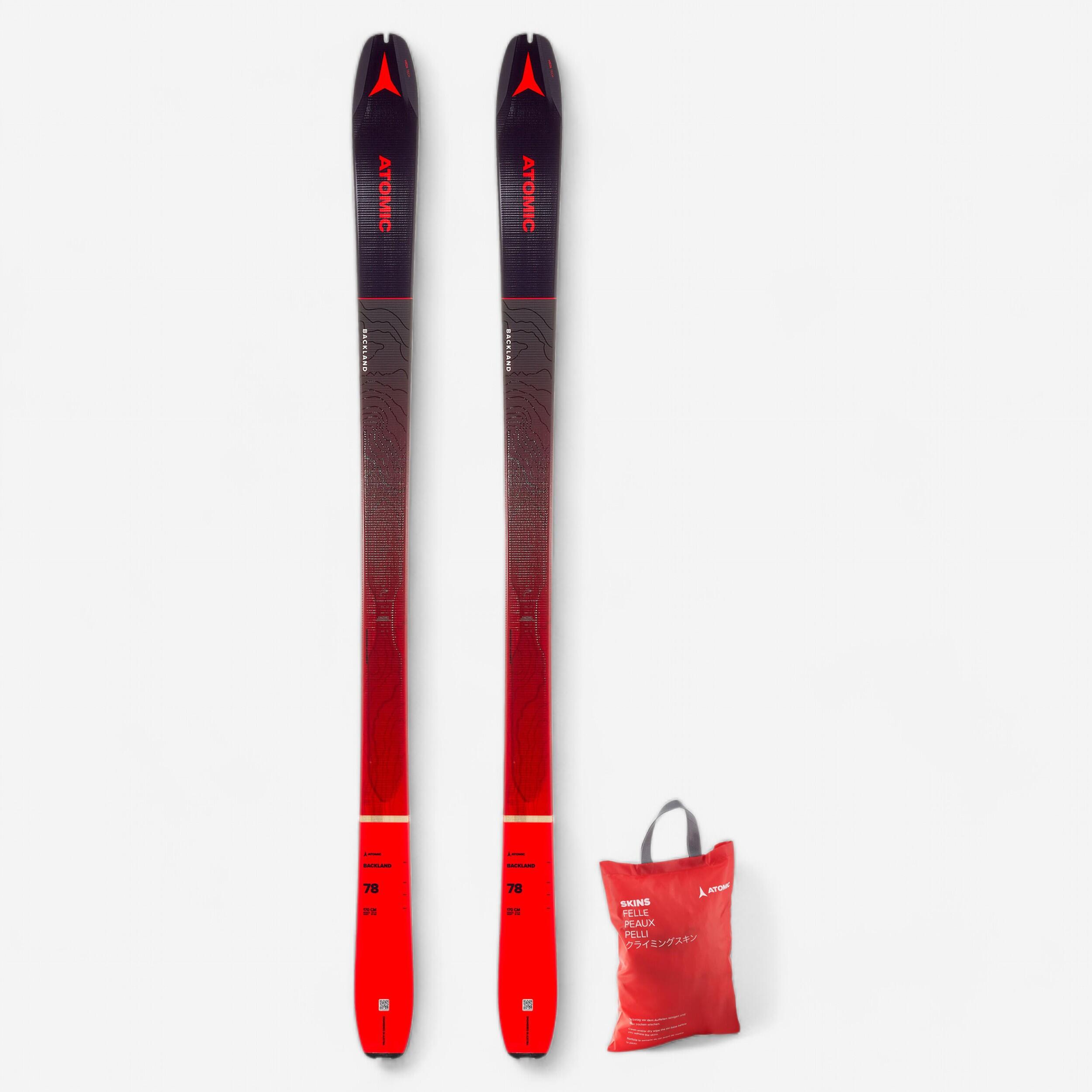 ATOMIC BACKLAND 78 HIKING SKIS + ATOMIC SKINS - Decathlon
