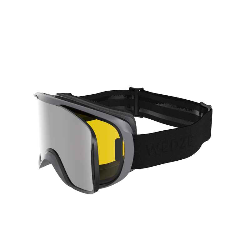 Skibrille Snowboardbrille G 500 I Allwetter Kinder/Erwachsene schwarz Media 1