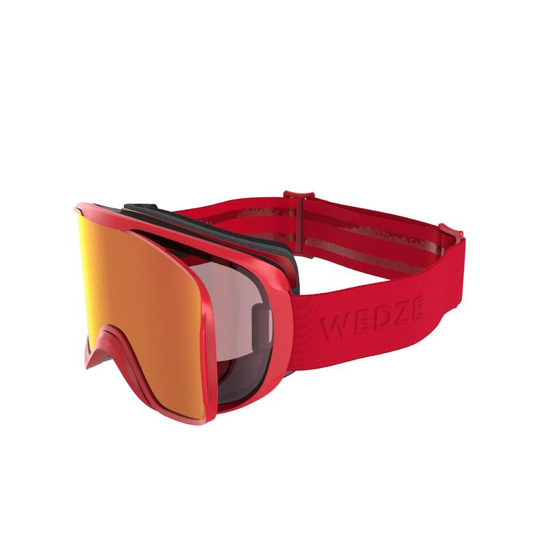 Ochelari schi/snowboard G500 I Orice Vreme Roșu Copii/Adulți