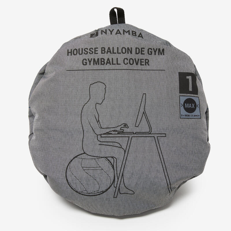 Husă Minge Fitness Gym ball Mărimea 1 55 (75 cm) Gri