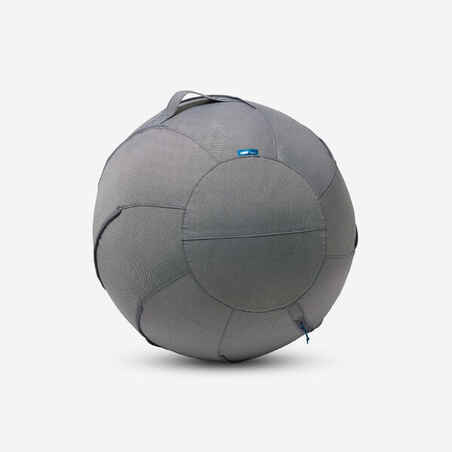 Gimnastikos kamuolio užvalkalas, mažo dydžio, pilkas