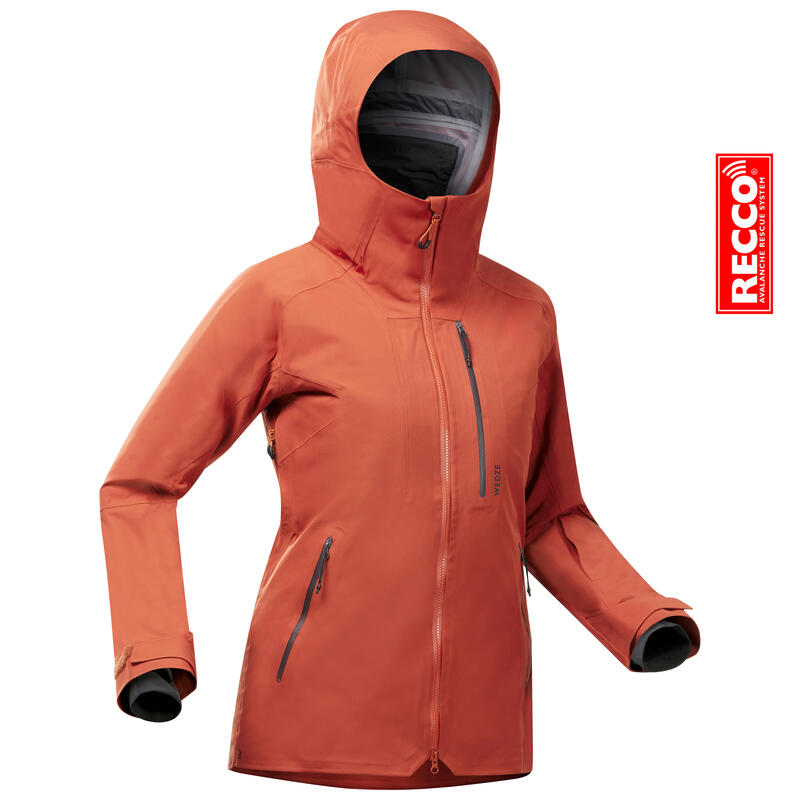 VESTE SKI FREERIDE FEMME FR500 PADDING PIQUANTE