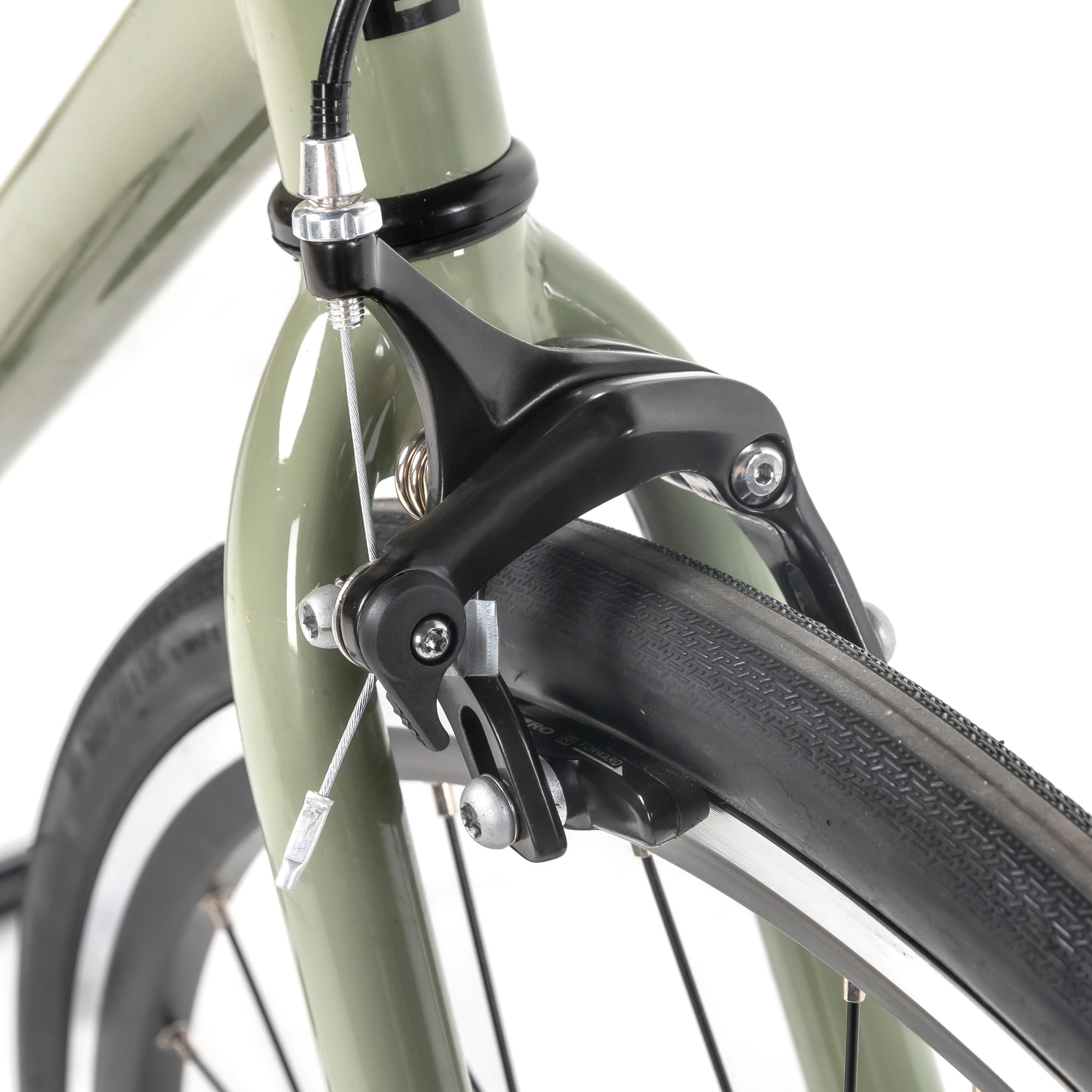 Single Speed Fixie Elops Speed 500 Bike Green