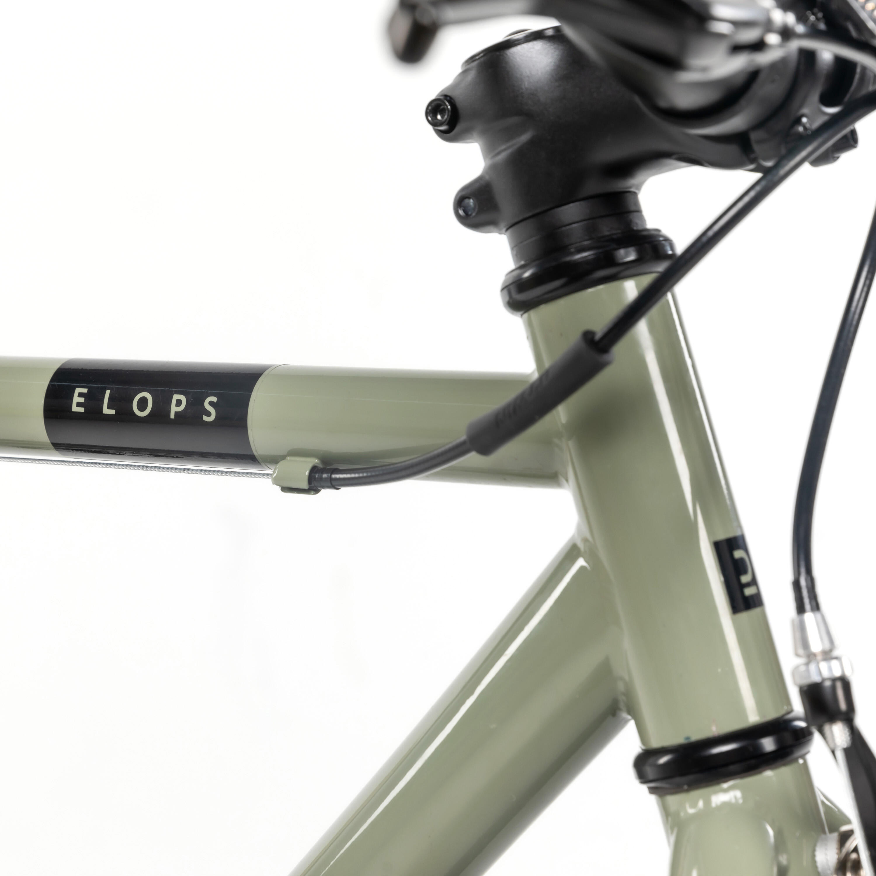 Single Speed Fixie Elops Speed 500 Bike Green