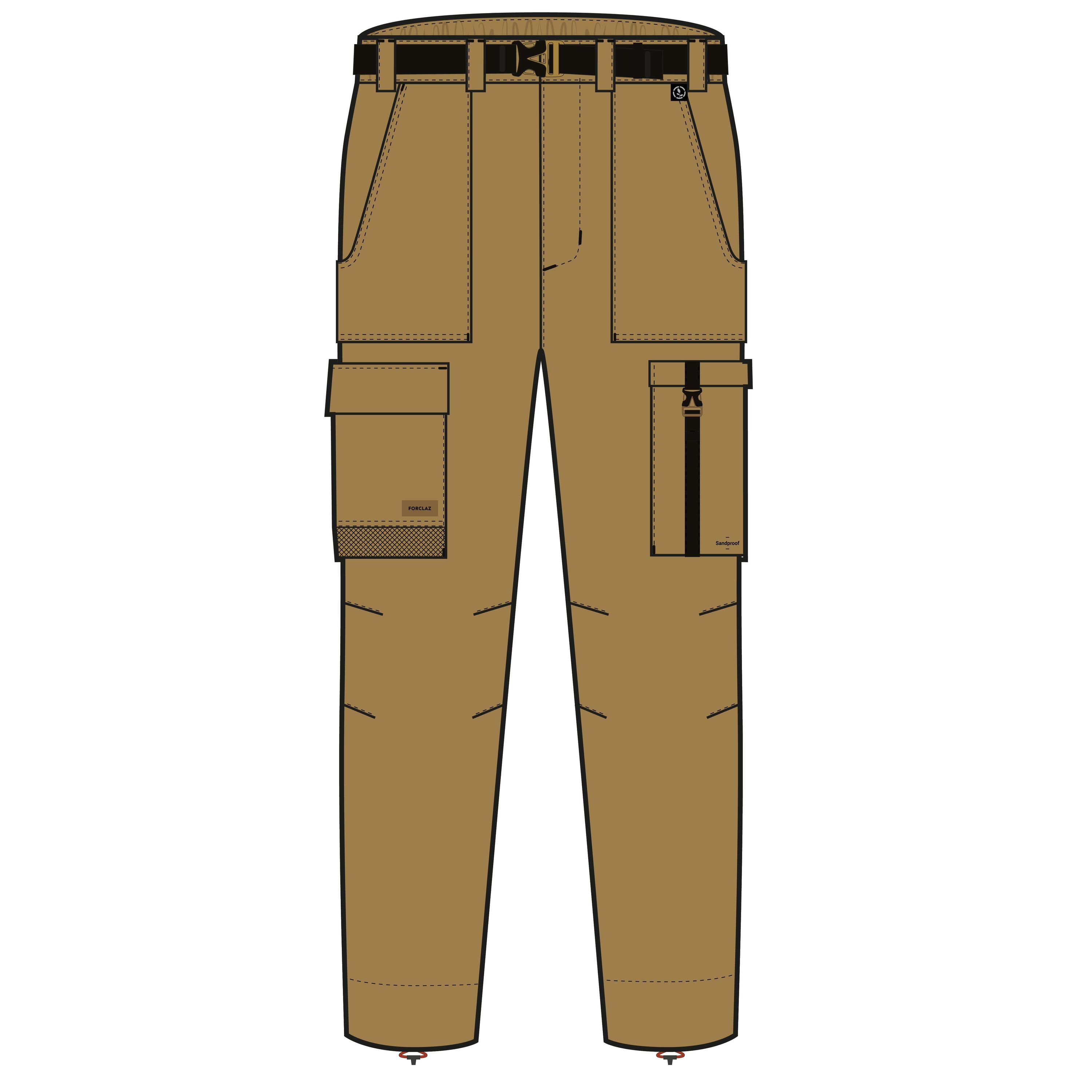 Men’s Anti-UV Desert Trekking Trousers DESERT 900 - Brown 9/9