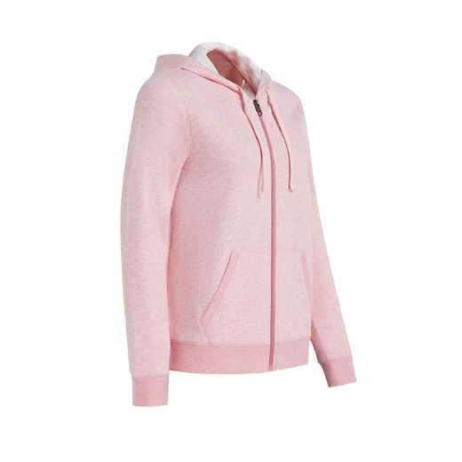 
      Women's Zip-Up Fitness Hoodie 500 - Pink
  