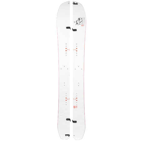 Snieglentės „Splitboard“ rinkinys: suaugusiųjų snieglentė „Splitboard“ ir pagal matmenis pagamintos odos