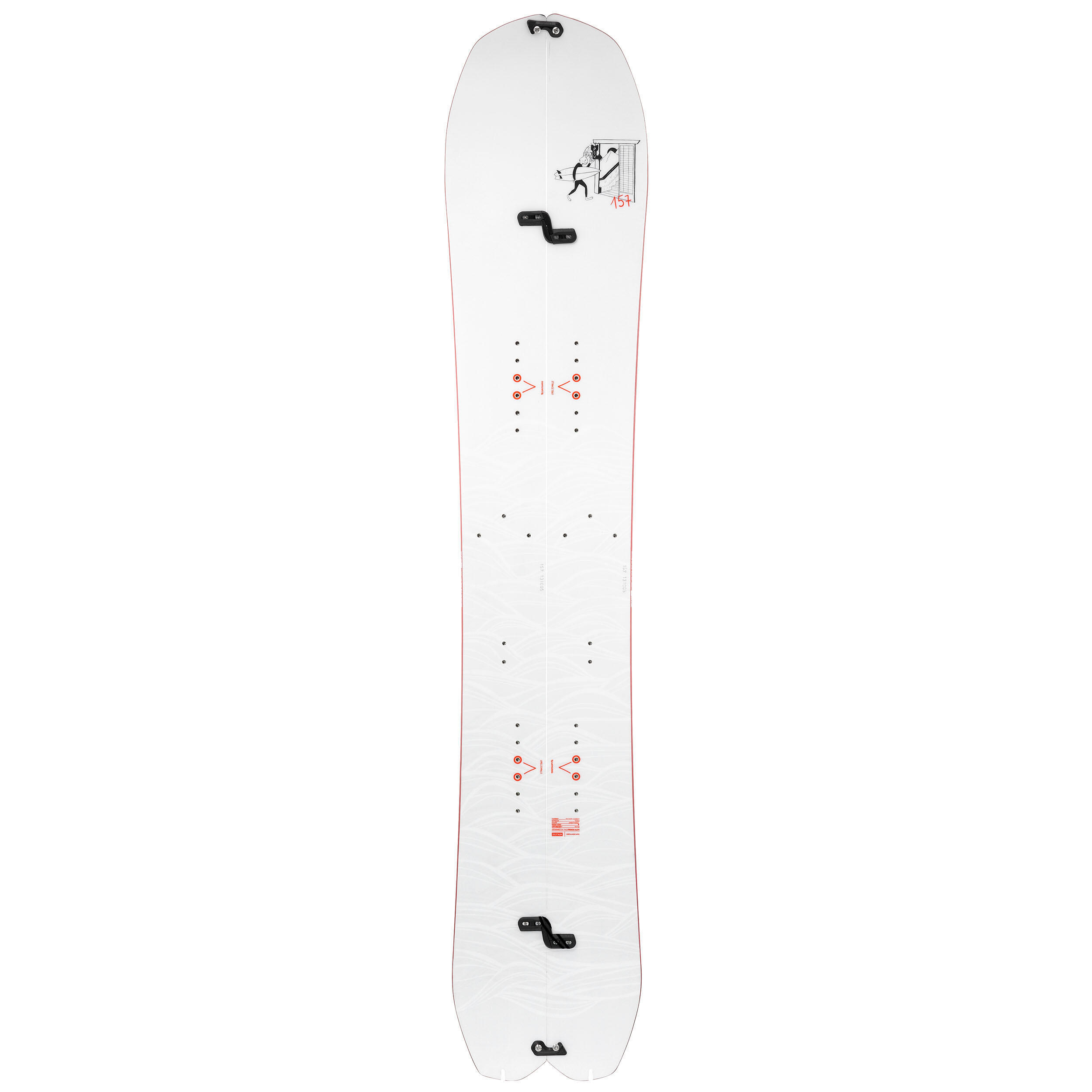 Splitboard pack: adult splitboard sold with made-to-measure skins 6/13