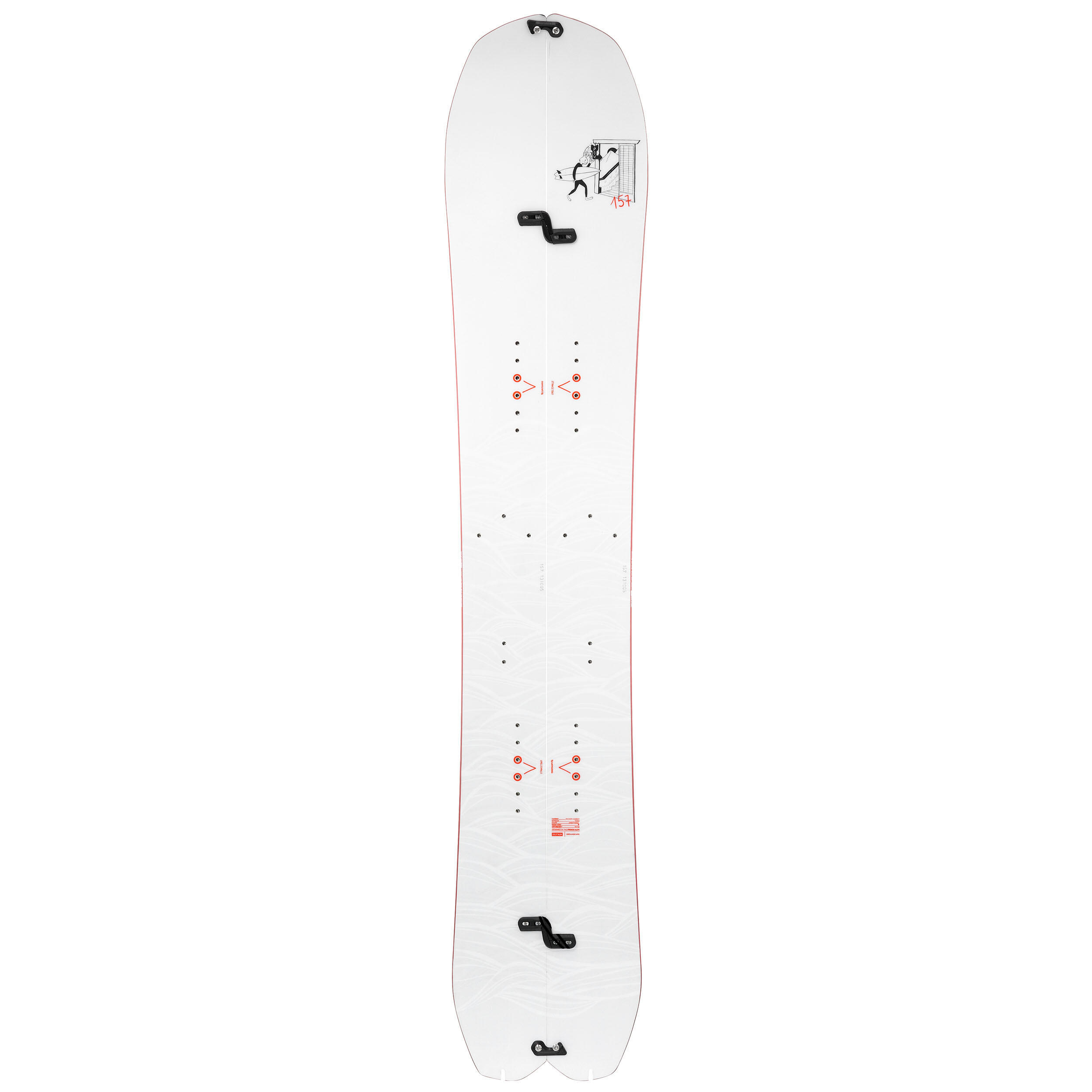 Splitboard pack: adult splitboard sold with custom skins