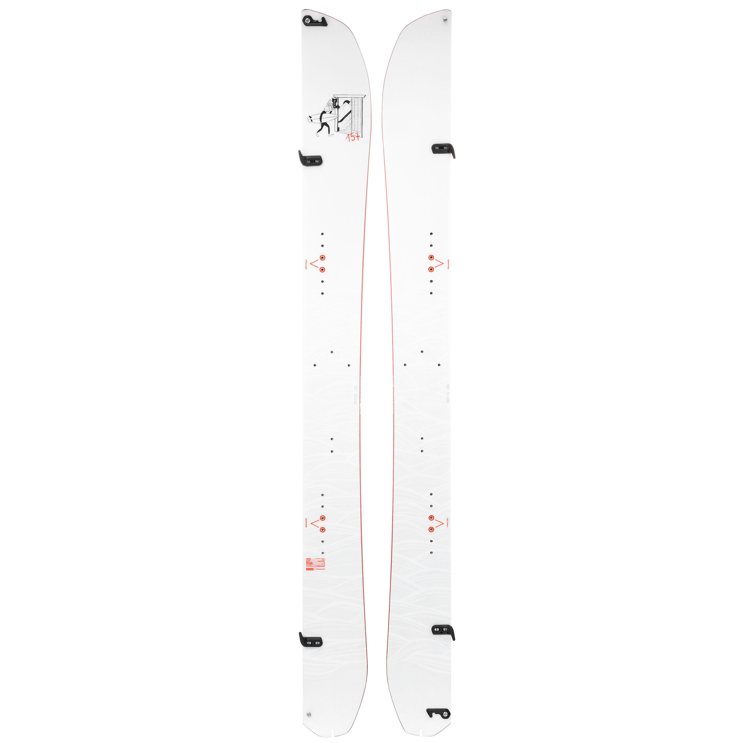 Splitboard pack: adult splitboard sold with custom skins