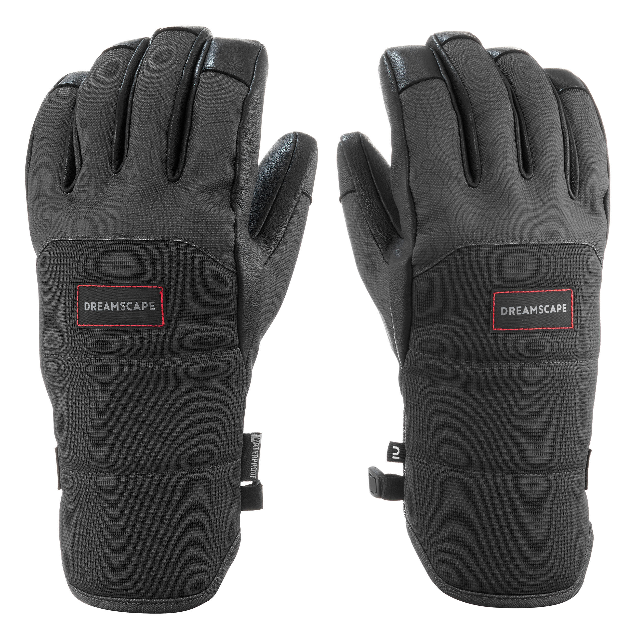 ADULT SNOWBOARD GLOVES - 580 PROTEC GREY 2/5