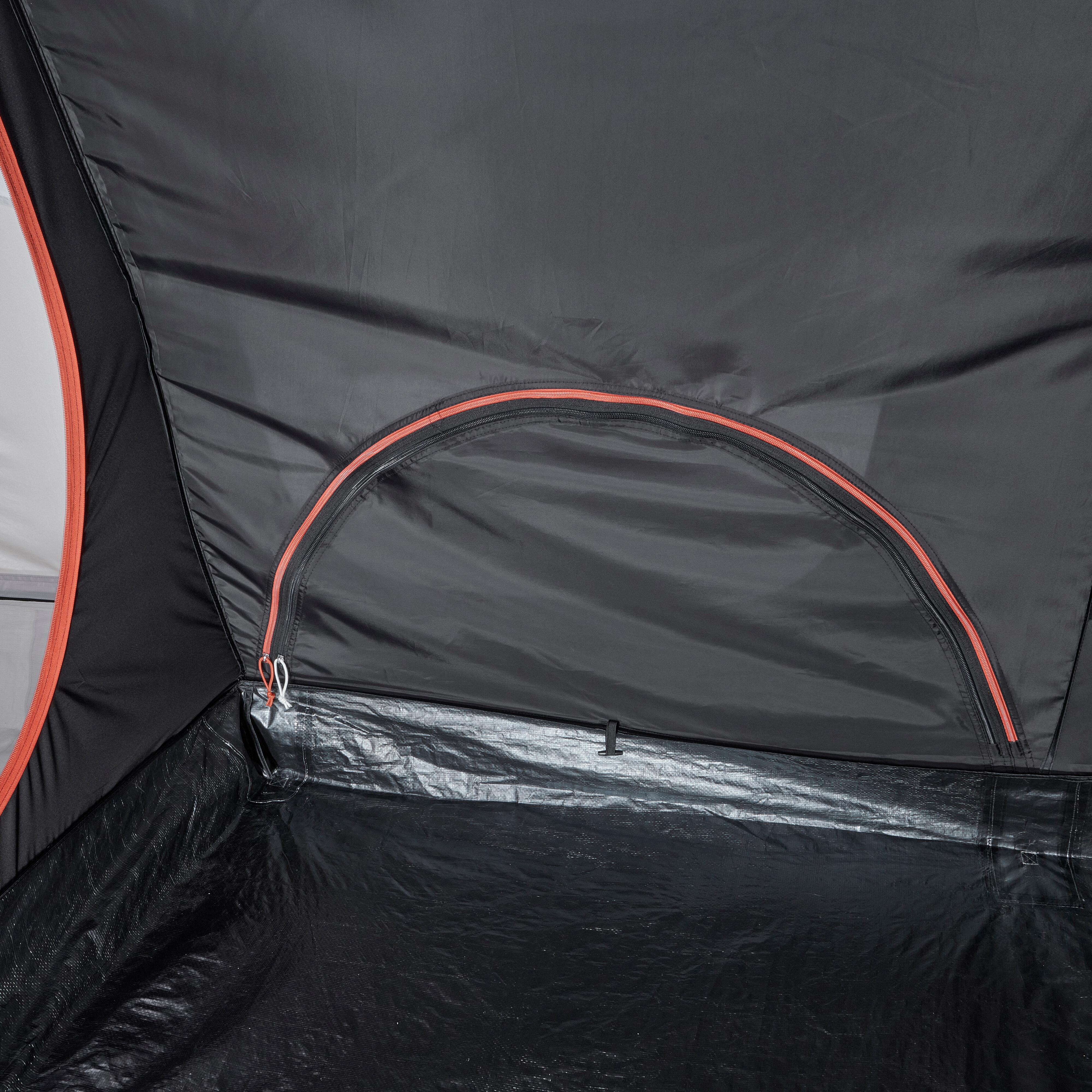 Inflatable Camping Tent 5-Person, Air Seconds 5.2 Fresh & Black - QUECHUA