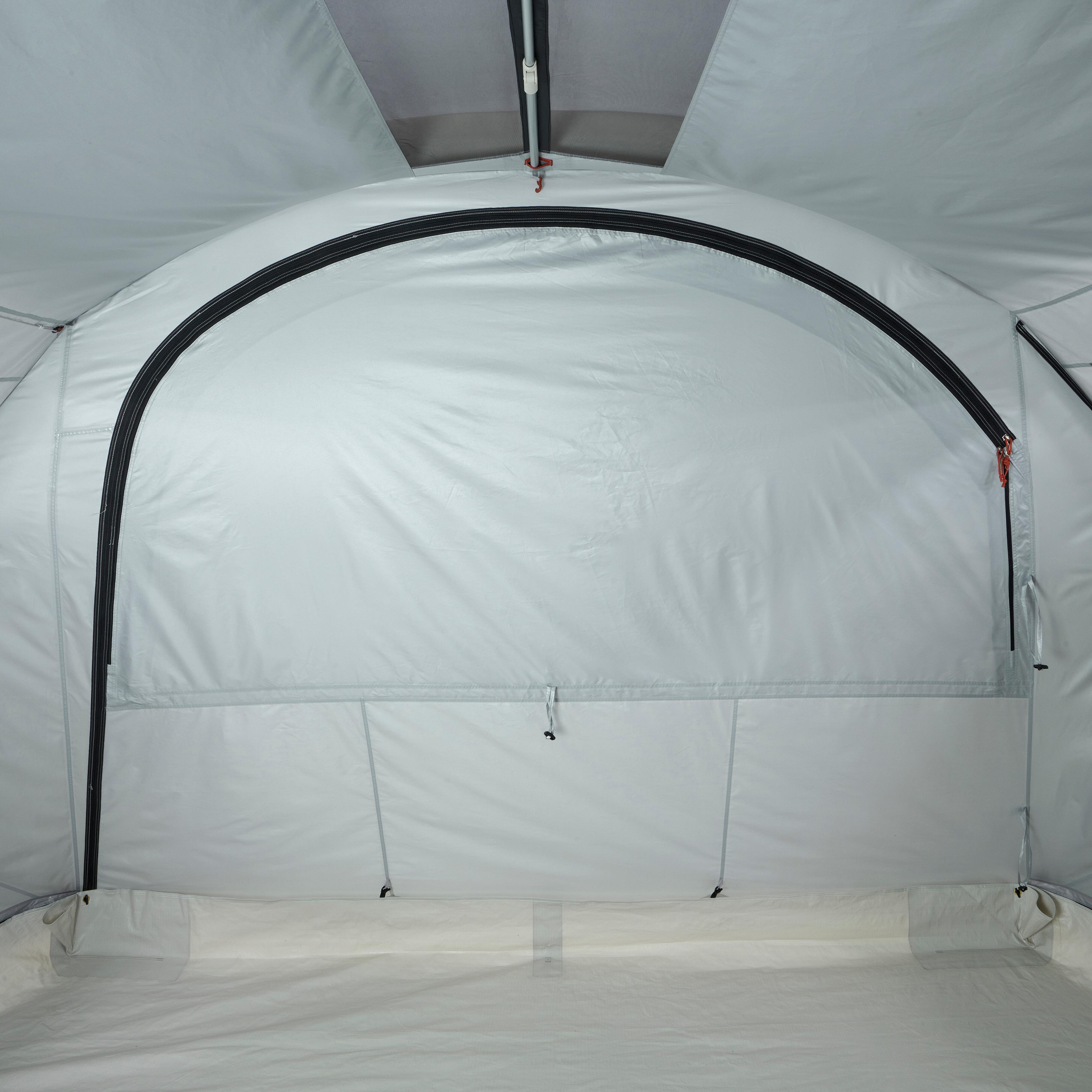 Inflatable Camping Tent 5-Person, Air Seconds 5.2 Fresh & Black - QUECHUA