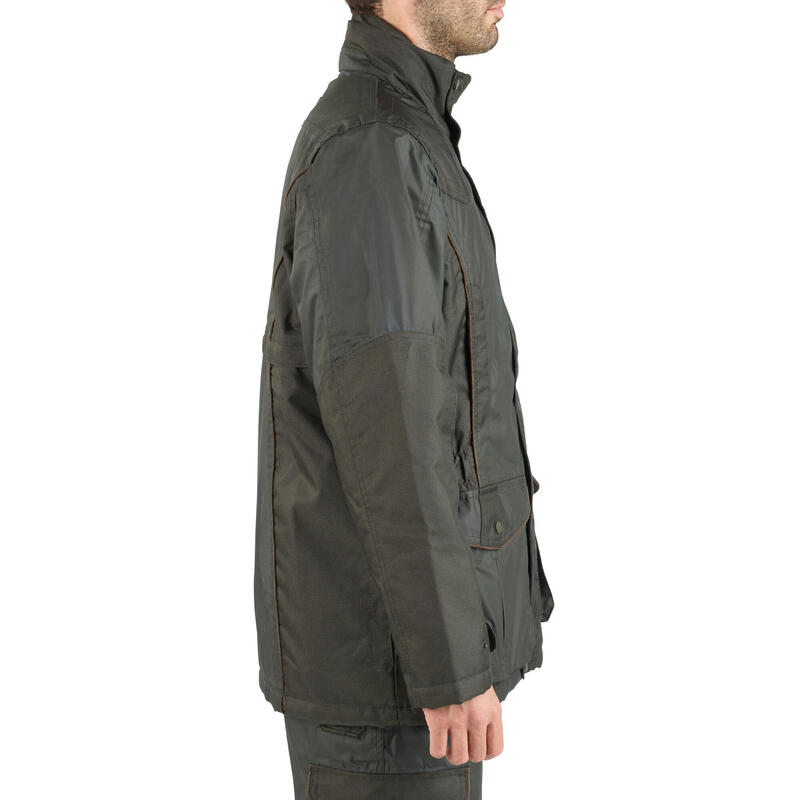 Veste chasse imperméable résistante Percussion Impertane verte