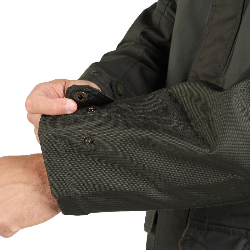 Veste chasse imperméable résistante Percussion Impertane verte