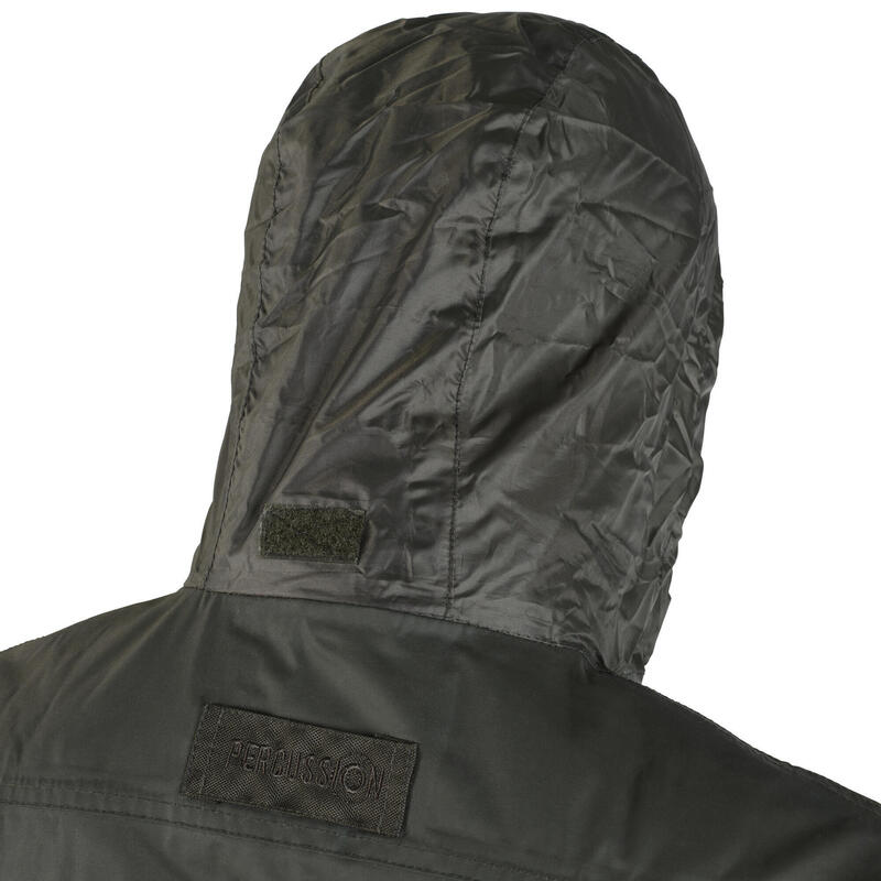 Veste chasse imperméable résistante Percussion Impertane verte