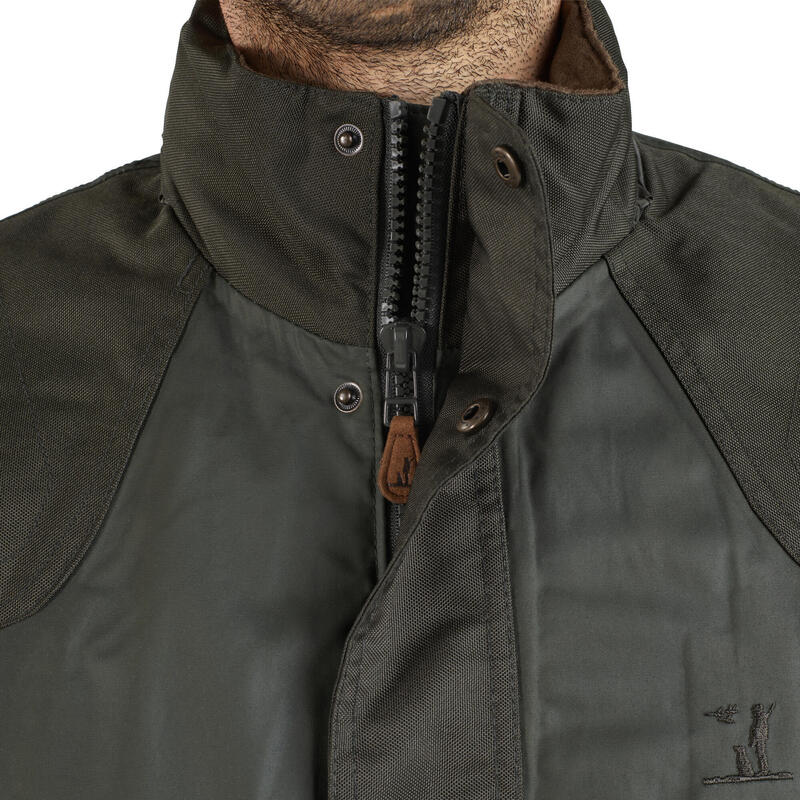 Veste chasse imperméable résistante Percussion Impertane verte