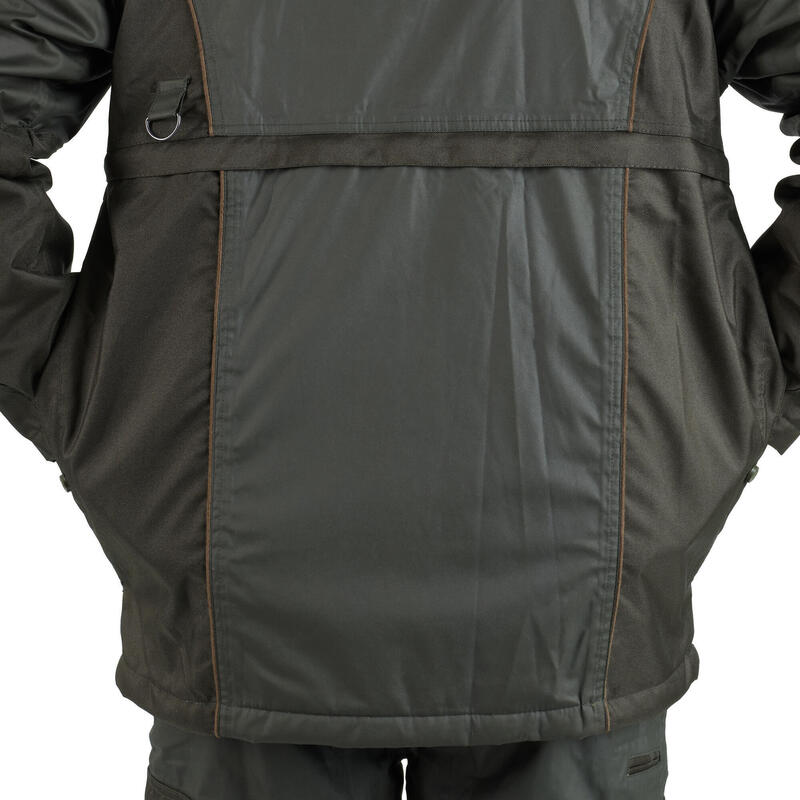 Veste chasse imperméable résistante Percussion Impertane verte