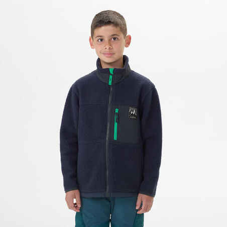 Kids’ Sherpa hiking jacket - MH500 blue - 7-15 years