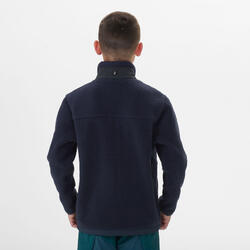 VESTE POLAIRE CHAUDE DE RANDONNEE - MH500 BLEUE MARINE - ENFANT 7-15 ANS