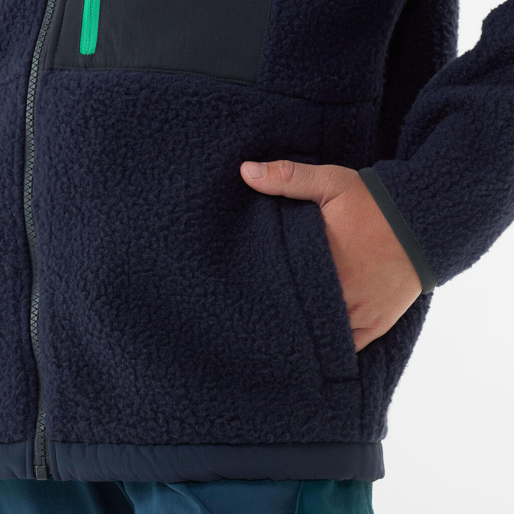 Chaqueta polar térmica de senderismo para Niños 7-15 años Quechua MH500 azul