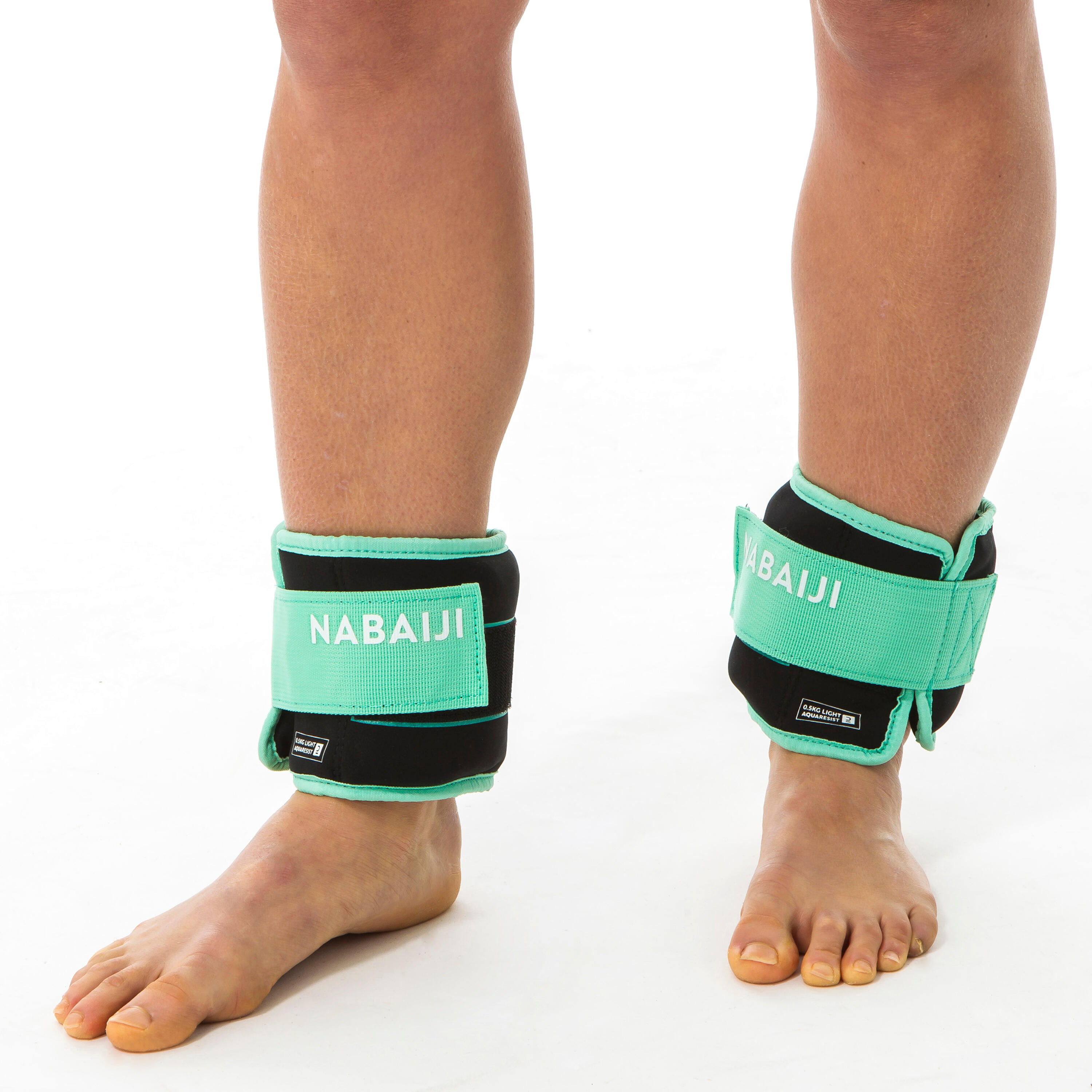 Aquafit Weighted Wristbands Light Green. 2*0.5KG 3/13