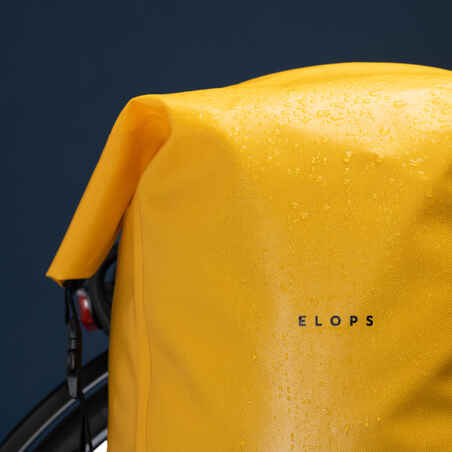 Αδιάβροχη Τσάντα Ποδηλάτου 900 27L - Κίτρινο