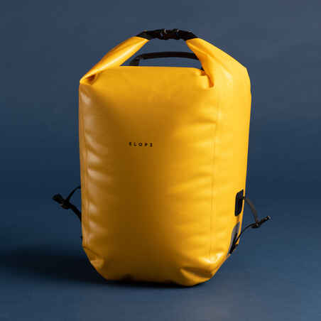 Neperšlampamas dviračio krepšys „900“, 27 l, geltonas